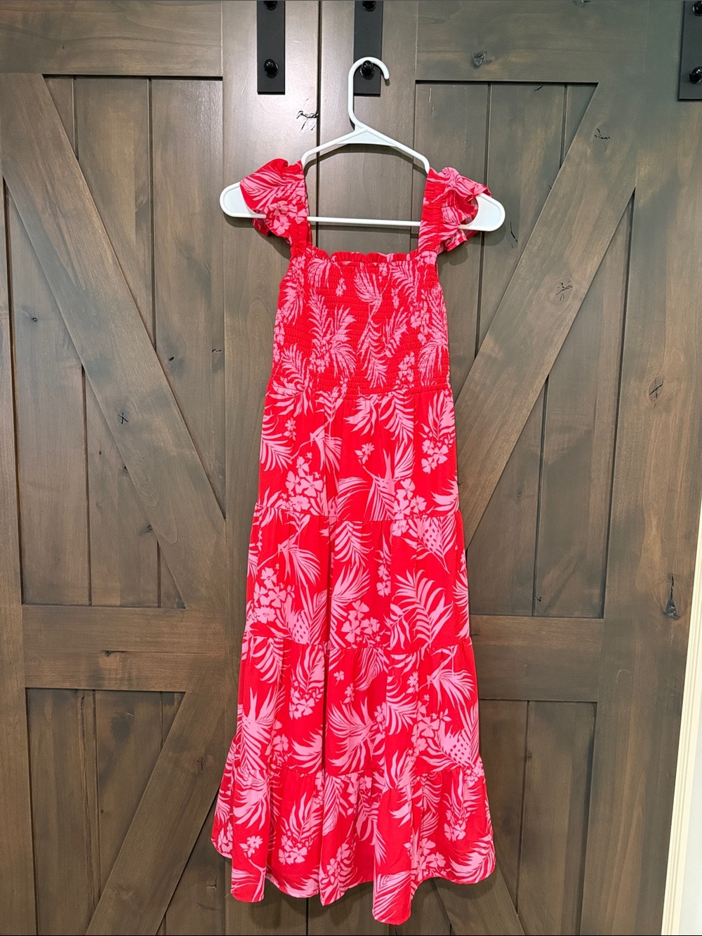 Girl’s Poppies & Roses Tropical Maxi dress size 8 worn once!